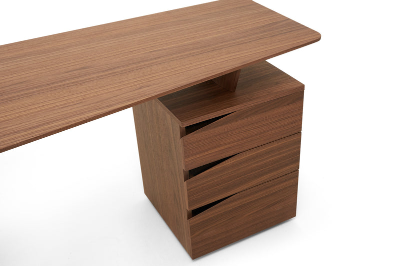 Walton- Modern Walnut Desk — view 4