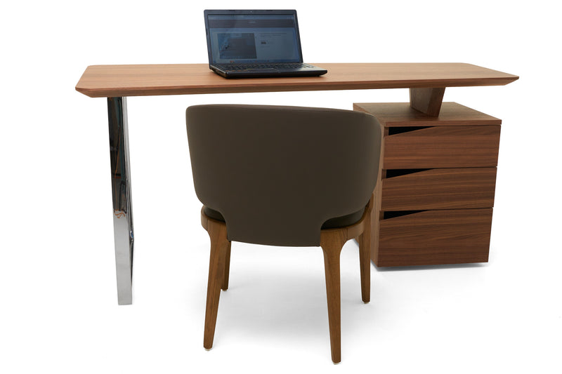 Walton- Modern Walnut Desk — view 2