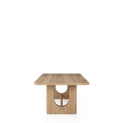 Walz - Modern Natural Oak Rectangular Dining Table — view 2