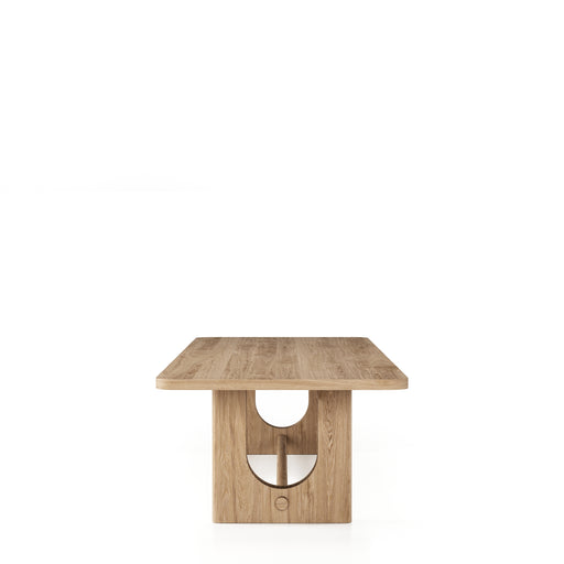 Walz - Modern Natural Oak Rectangular Dining Table — view 2