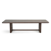 Walz - Modern Brown Oak Rectangular Dining Table — view 2