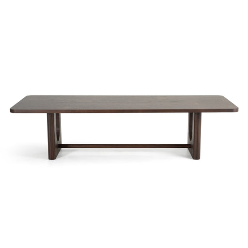 Walz - Modern Brown Oak Rectangular Dining Table — view 2