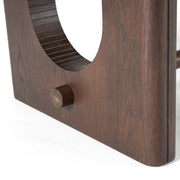 Walz - Modern Brown Oak Rectangular Dining Table — view 3