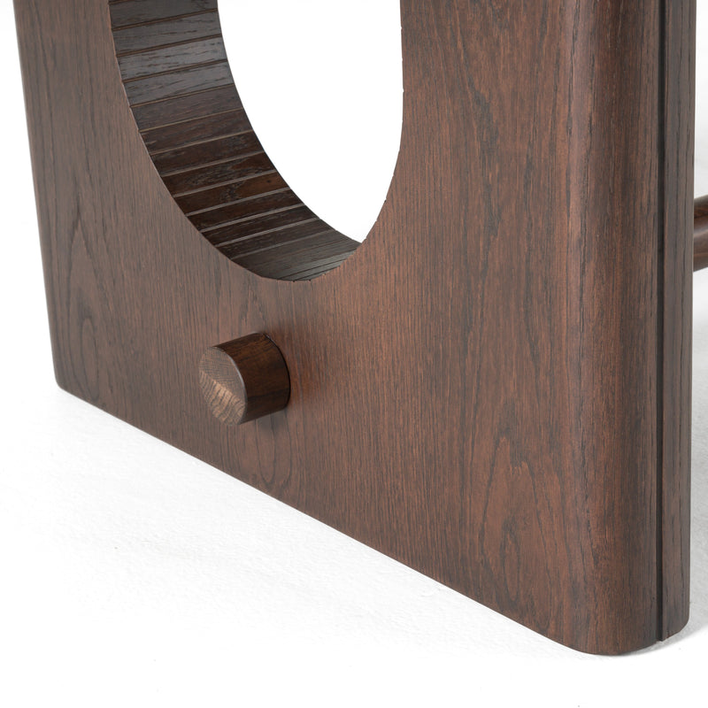 Walz - Modern Brown Oak Rectangular Dining Table — view 3