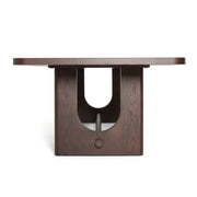 Walz - Modern Brown Oak Rectangular Dining Table — view 4
