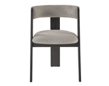 Washington - Modern Grey Fabric + Ebony Oak Dining Chair (Set of 2)