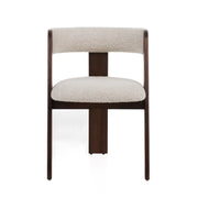 Washington - Modern Cream Fabric + Brown Oak Dining Chair (Set of 2)