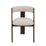 Washington - Modern Cream Fabric + Brown Oak Dining Chair (Set of 2) — view 2