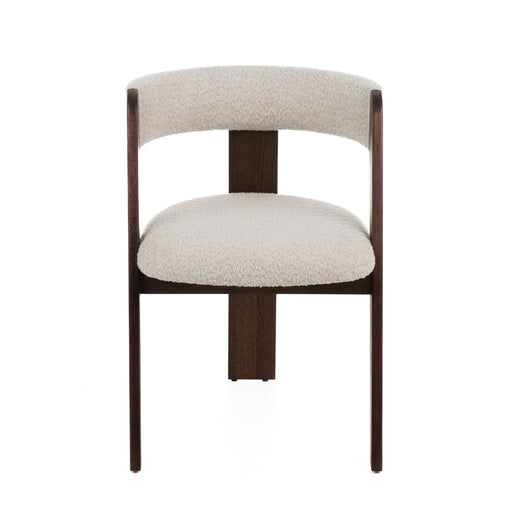 Washington - Modern Cream Fabric + Brown Oak Dining Chair (Set of 2) — view 2