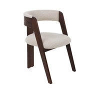 Washington - Modern Cream Fabric + Brown Oak Dining Chair (Set of 2) — view 3