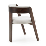Washington - Modern Off-White Fabric + Brown Oak Dining Chair (Set of 2) — view 4