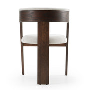 Washington - Modern Off-White Fabric + Brown Oak Dining Chair (Set of 2) — view 5