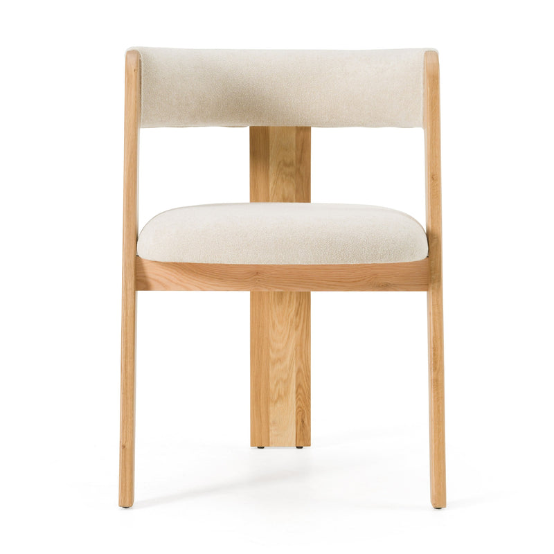 Washington - Modern Beige Fabric + White Oak Dining Chair (Set of 2)