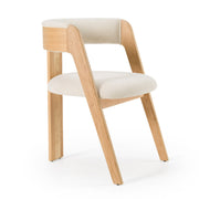 Washington - Modern Beige Fabric + White Oak Dining Chair (Set of 2) — view 2