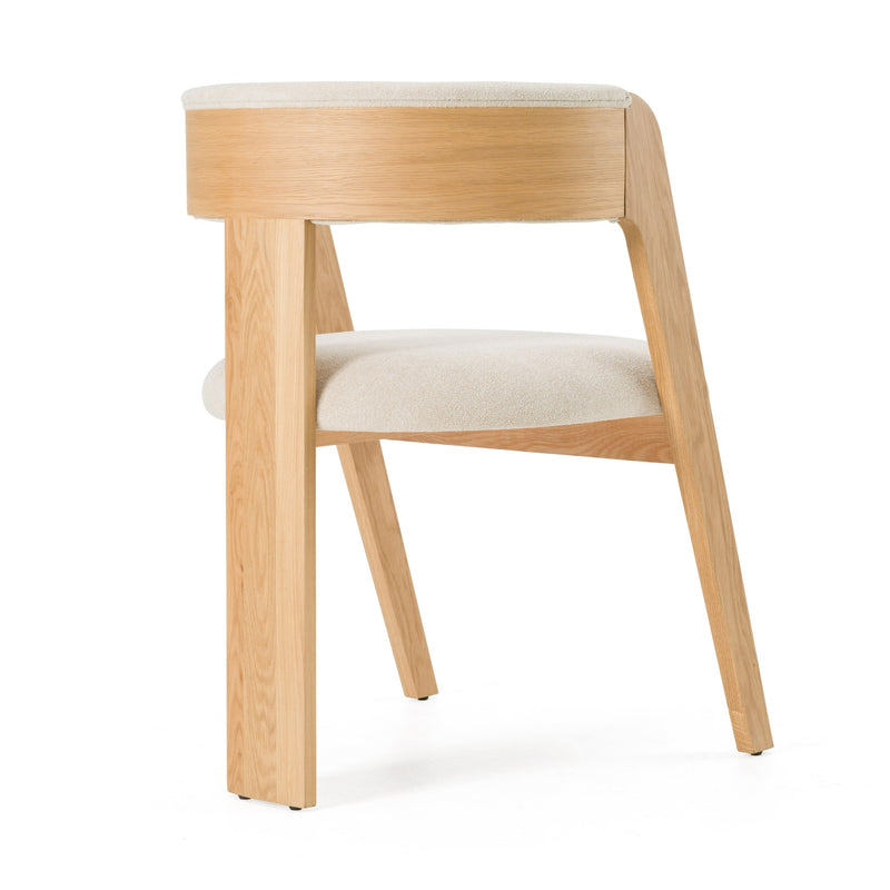 Washington - Modern Beige Fabric + White Oak Dining Chair (Set of 2) — view 5
