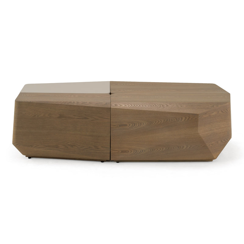 Wasson - Contemporary 4-Piece Buckwheat + Taupe Coffee Table Set