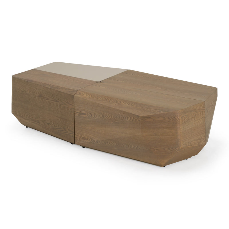 Wasson - Contemporary 4-Piece Buckwheat + Taupe Coffee Table Set — view 2