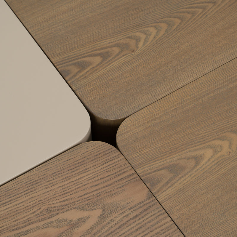 Wasson - Contemporary 4-Piece Buckwheat + Taupe Coffee Table Set — view 4