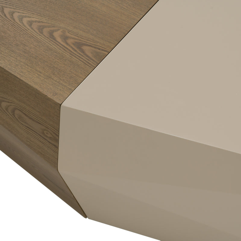 Wasson - Contemporary 4-Piece Buckwheat + Taupe Coffee Table Set — view 5