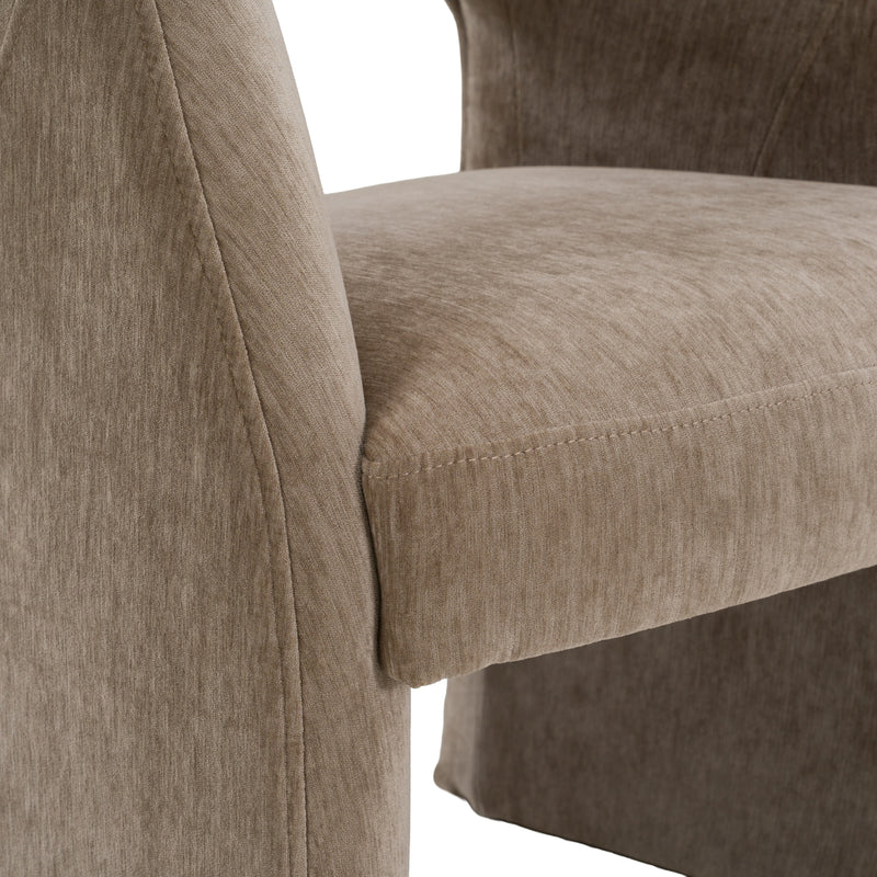 Weaver - Modern Tan Fabric Dining Chair — view 5
