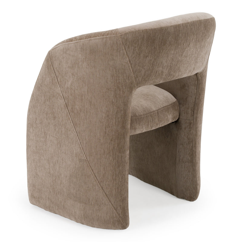 Weaver - Modern Tan Fabric Dining Chair — view 3