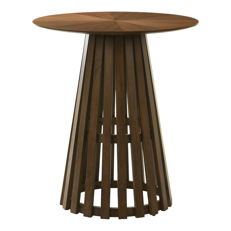 Weiss - Mid-Century Modern Walnut Round Bar Table — view 2