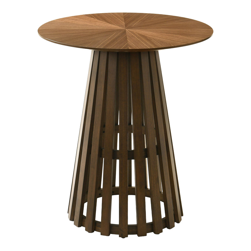 Weiss - Mid-Century Modern Walnut Round Bar Table — view 3