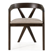 Weiss - Mid-Century Modern Light Grey Fabric + Wenge Dining Chair — view 4