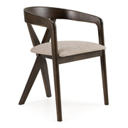 Weiss - Mid-Century Modern Light Grey Fabric + Wenge Dining Chair — view 5