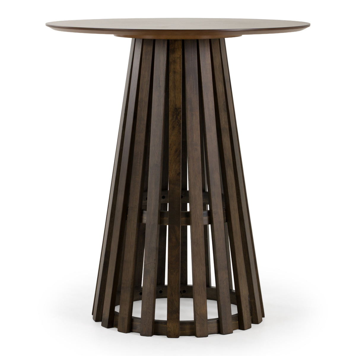 Weiss - Mid-Century Modern Wenge Round Bar Table — view 2