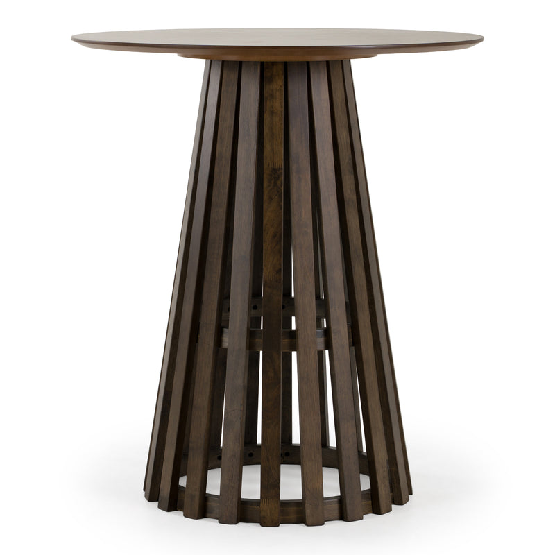 Weiss - Mid-Century Modern Wenge Round Bar Table — view 2