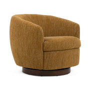 Wendt - Modern Mustard Fabric Swivel Accent Chair — view 2