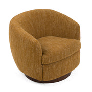 Wendt - Modern Mustard Fabric Swivel Accent Chair — view 3
