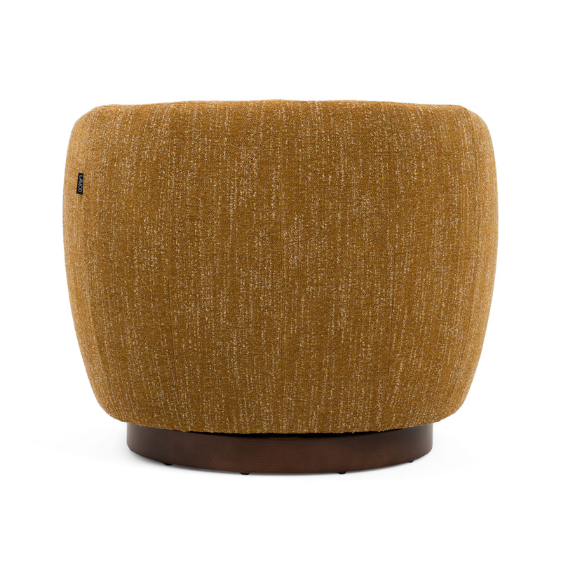 Wendt - Modern Mustard Fabric Swivel Accent Chair — view 5