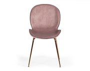 Wendy Modern Pink Velvet & Rosegold Dining Chair (Set of 2) — view 2