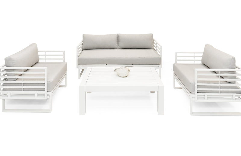Wharf - Outdoor Light Grey and White Sofa Set — view 4