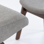 Whitney Modern Grey & Walnut Accent Chair & Ottoman