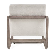 Wilber - Modern Off-White Fabric + Grey Wood Accent Chair — view 5