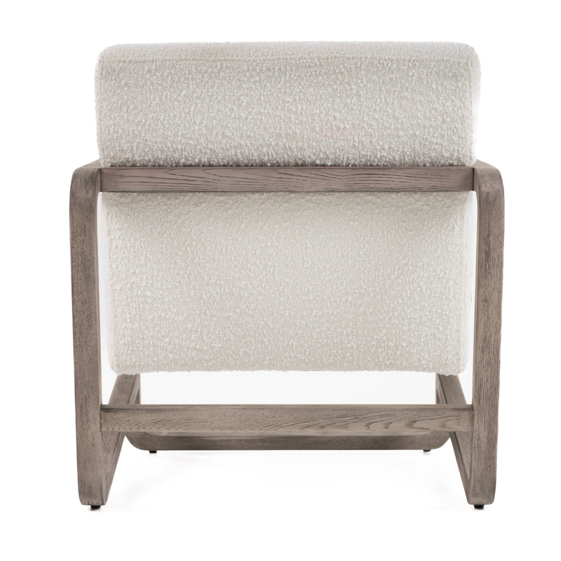 Wilber - Modern Off-White Fabric + Grey Wood Accent Chair — view 5