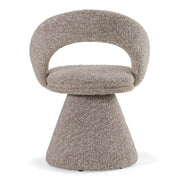 Wiles - Modern Grey Fabric Swivel Dining Chair — view 3