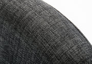 Williamette Mid-Century Dark Grey Fabric Bar Stool — view 2