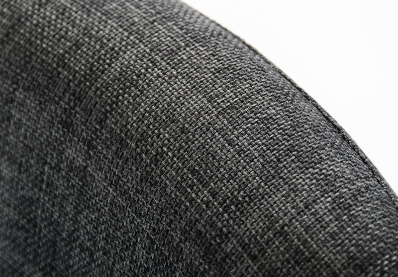 Williamette Mid-Century Dark Grey Fabric Bar Stool — view 2