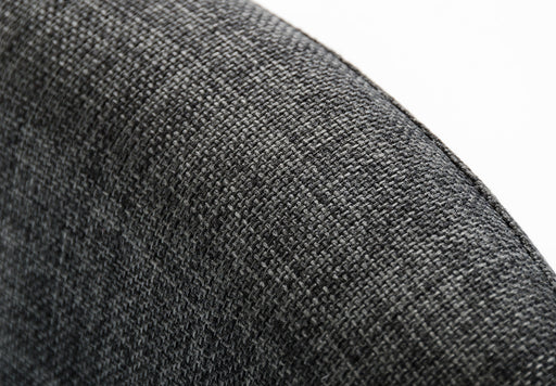 Williamette Mid-Century Dark Grey Fabric Bar Stool — view 2