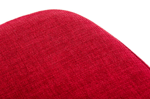 Williamette Mid-Century Red Fabric Bar Stool — view 2