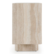Wolff - Modern White Oak + Faux Travertine Buffet — view 4