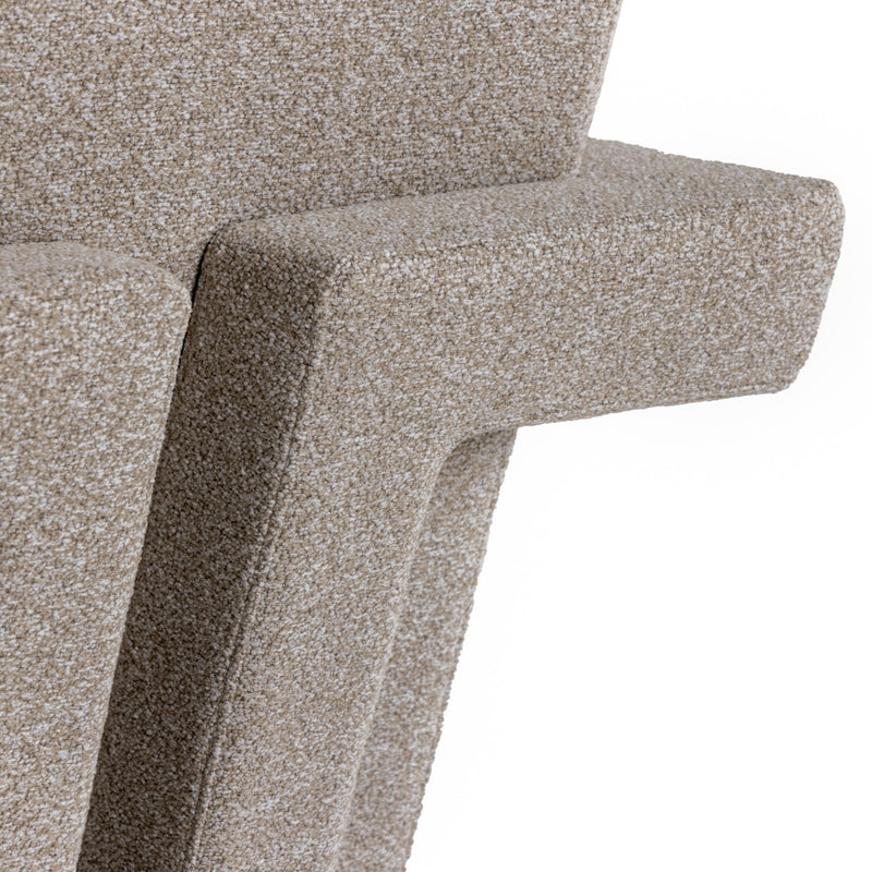 Wylie - Modern Beige Fabric Accent Chair — view 3