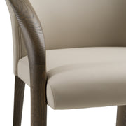 Wynetta Mid-Century Modern Grey Vegan Leather + Grey Ash Dining Chair — view 5