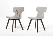 Zach - Modern Grey Eco-Leather Dining Chair (Set of 2) — view 5