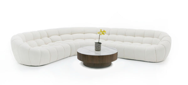 Yolonda - Off-White Fabric Sectional Sofa