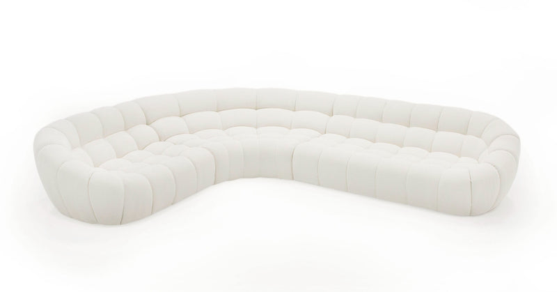 Yolonda - Off-White Fabric Sectional Sofa — view 2